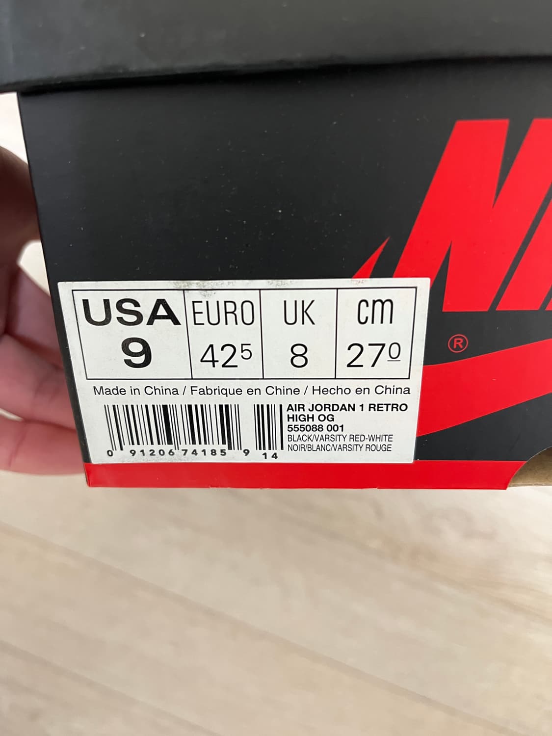 2016 조던 1 브레드 상품이미지6