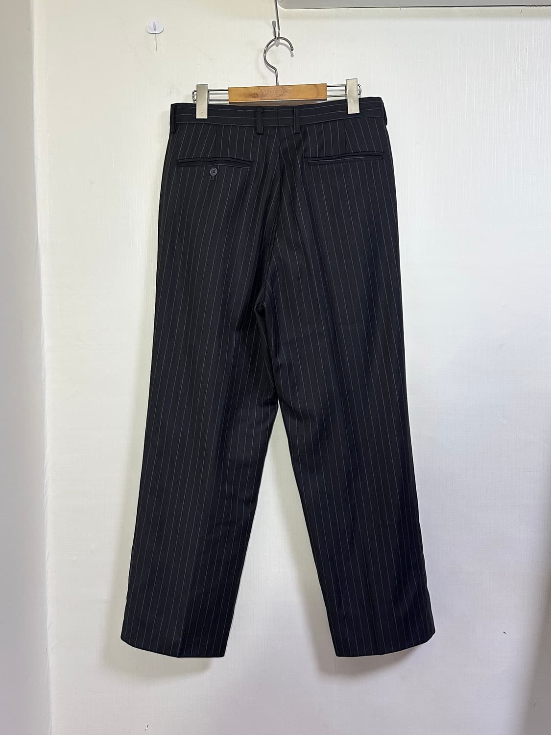 휴고보스 스트라이프 정장 셋업 105/30/블랙 / 오버핏 수트 상품이미지7