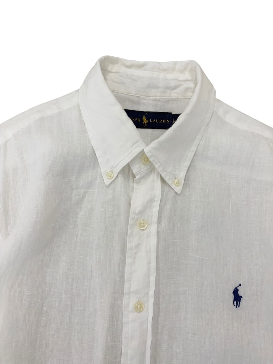 폴로 린넨 반팔셔츠 화이트 (L) 상품이미지3