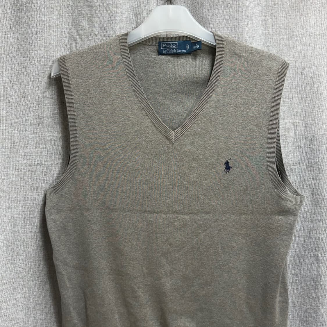 [M/100] 폴로 랄프로렌 브이넥 코튼 면 니트조끼 베스트 상품이미지3