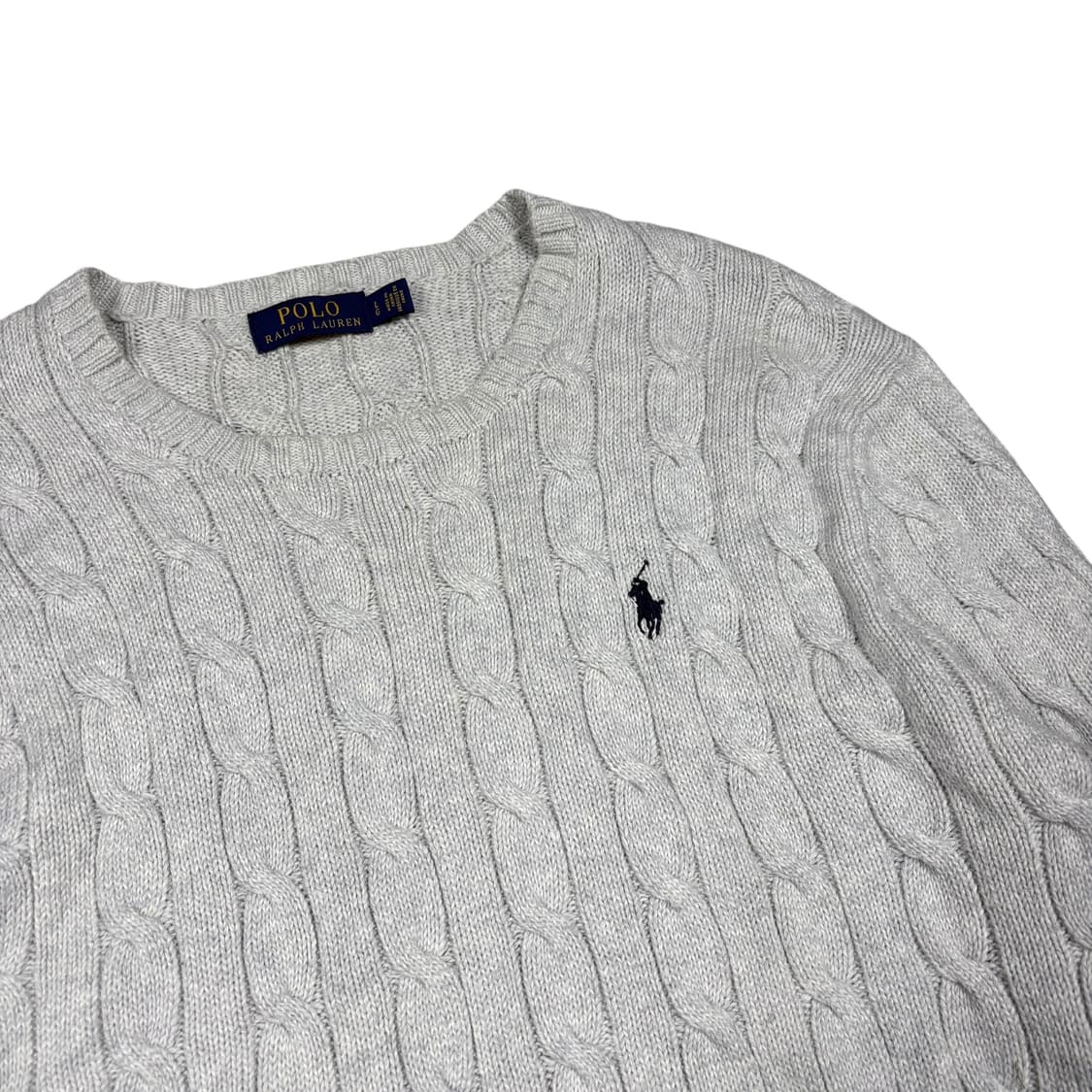폴로 랄프로렌 그레이컬러 꽈배기 니트 상품이미지2