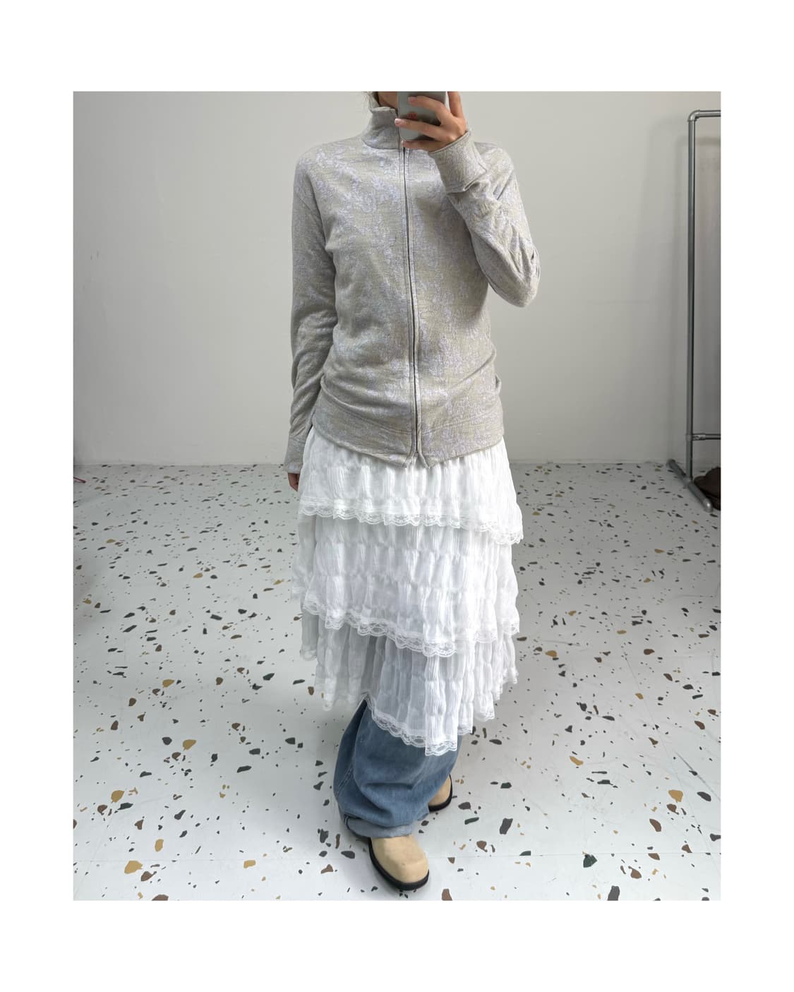 빈티지 울 혼방 집업 상품이미지1