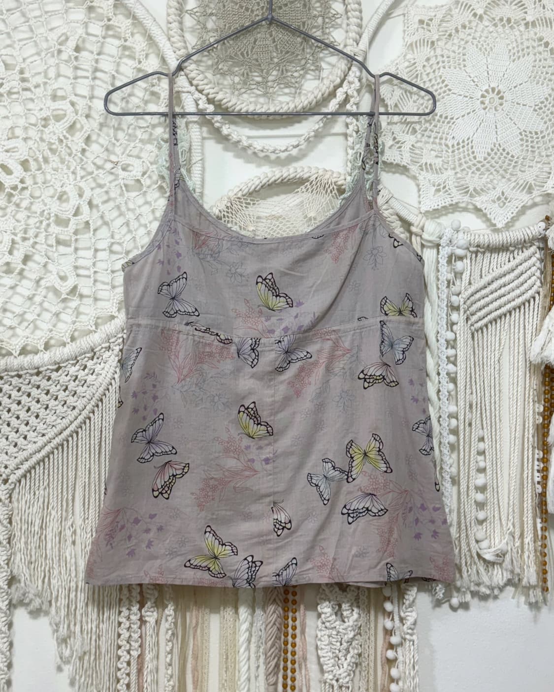 Mute Pink Butterfly Cotton Sleeveless 상품이미지2