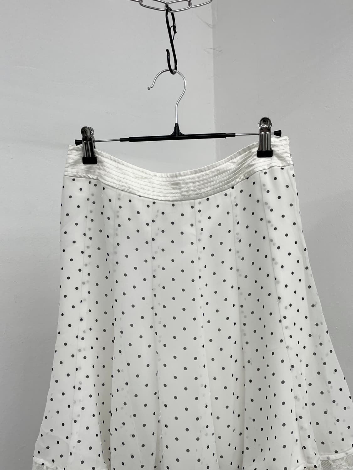 화이트 도트 레이스 스커트 상품이미지5