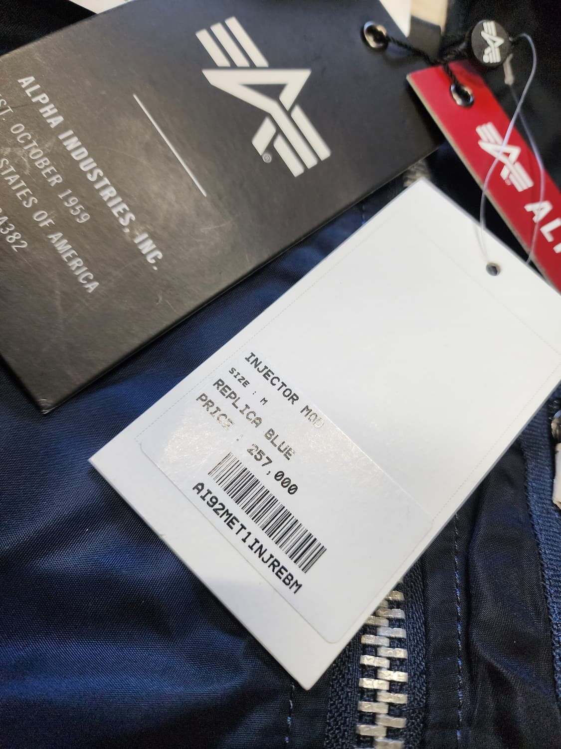 알파인더스트리 MA-1 블루종 항공점퍼 새상품 상품이미지2