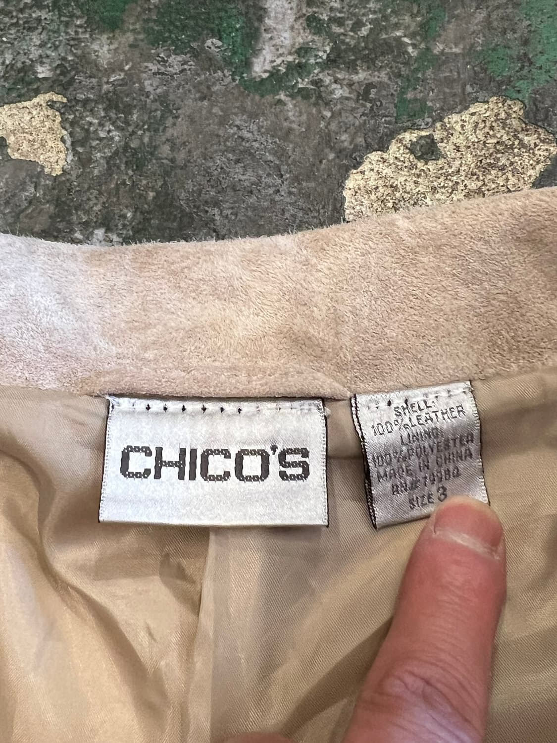 90's 치코스 웨스턴 스웨이드 가죽 자켓 백프린트 아트웨어 빈티지 상품이미지9