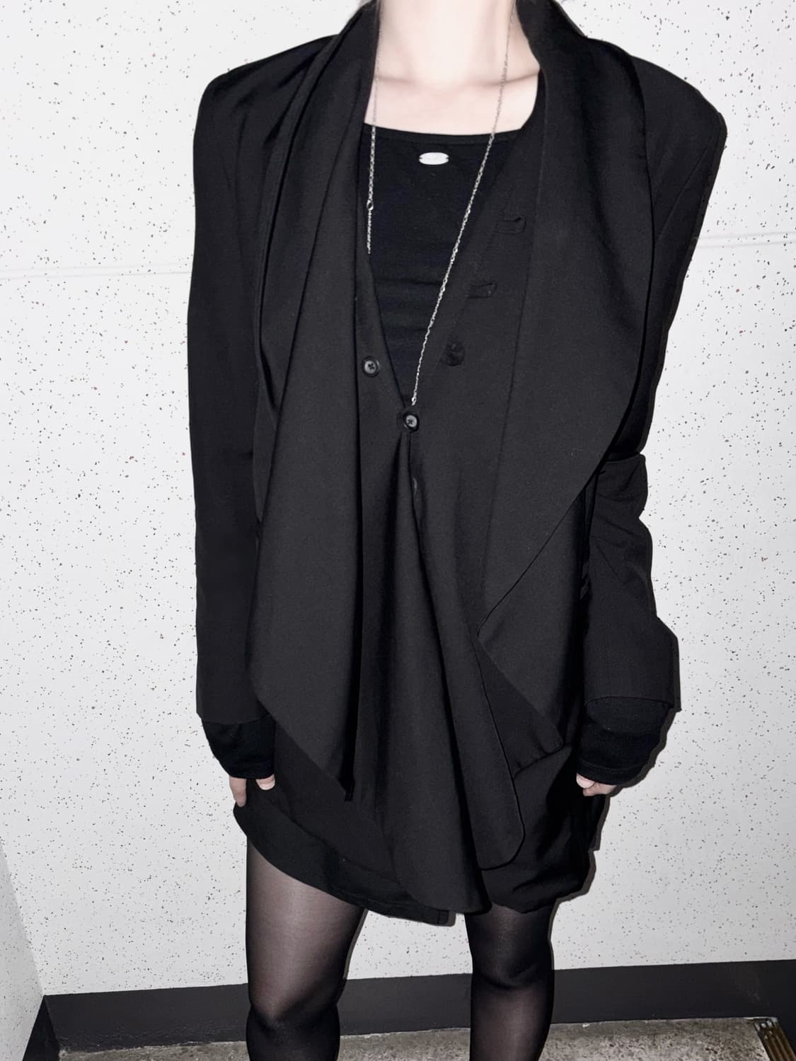 Jpn 비대칭사선드레이프 블레이저자켓 아카이브헬무트랭앤드뮐미스터st 상품이미지1