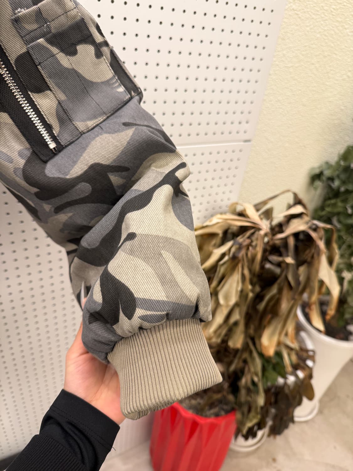 빈티지 카모 퍼 봄버 자켓 U682 상품이미지5