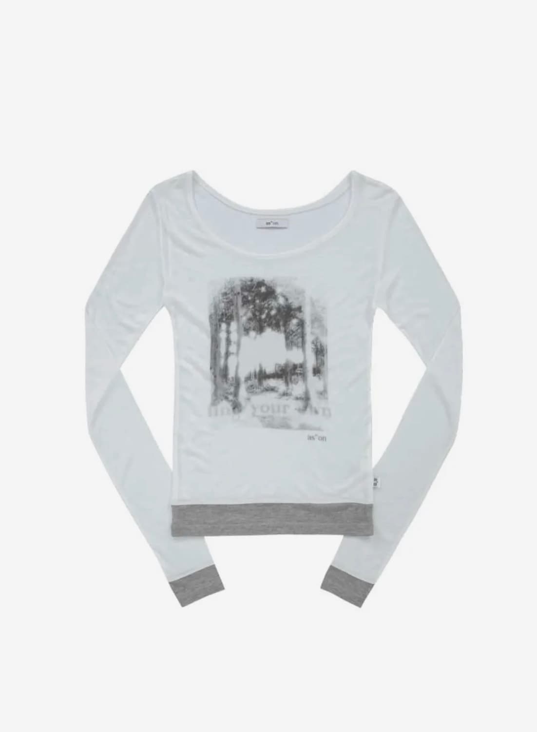 as'on 애즈온 포레스트 레이어드 티 forest layered t 상품이미지1