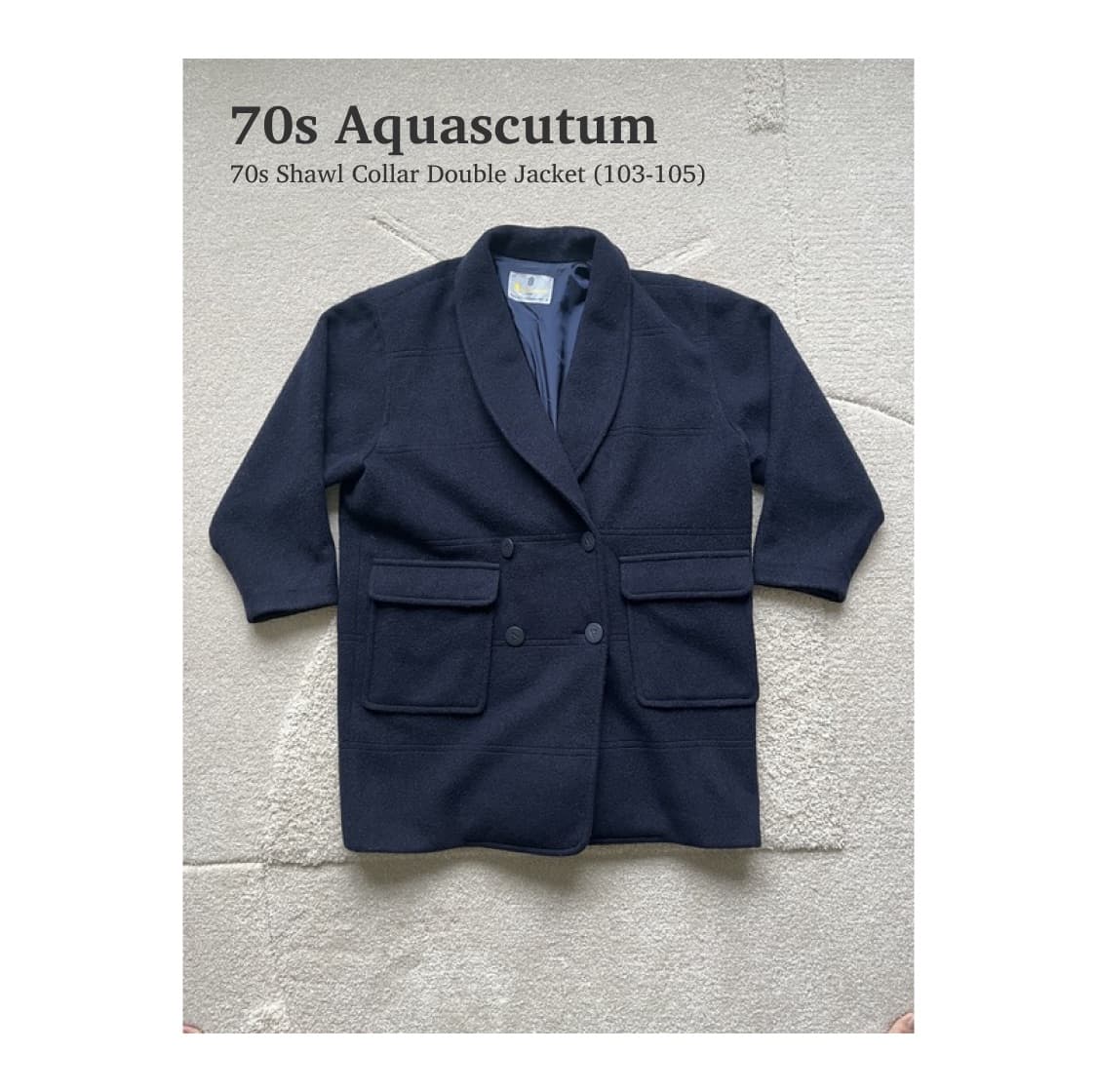 아쿠아스큐텀 숄카라 더블 재킷 (103-105) 상품이미지1