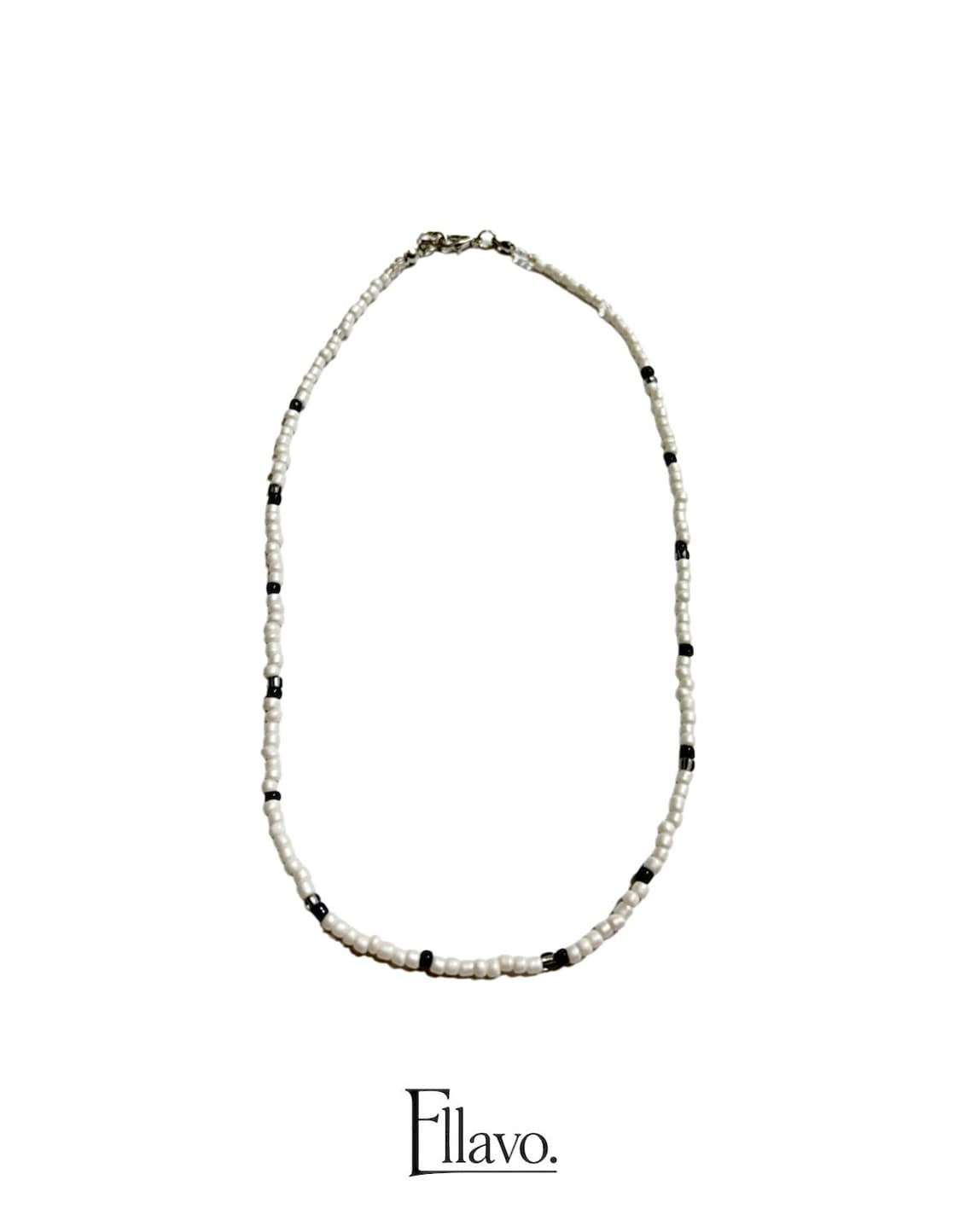 Ellavo simple white beads necklace   상품이미지1