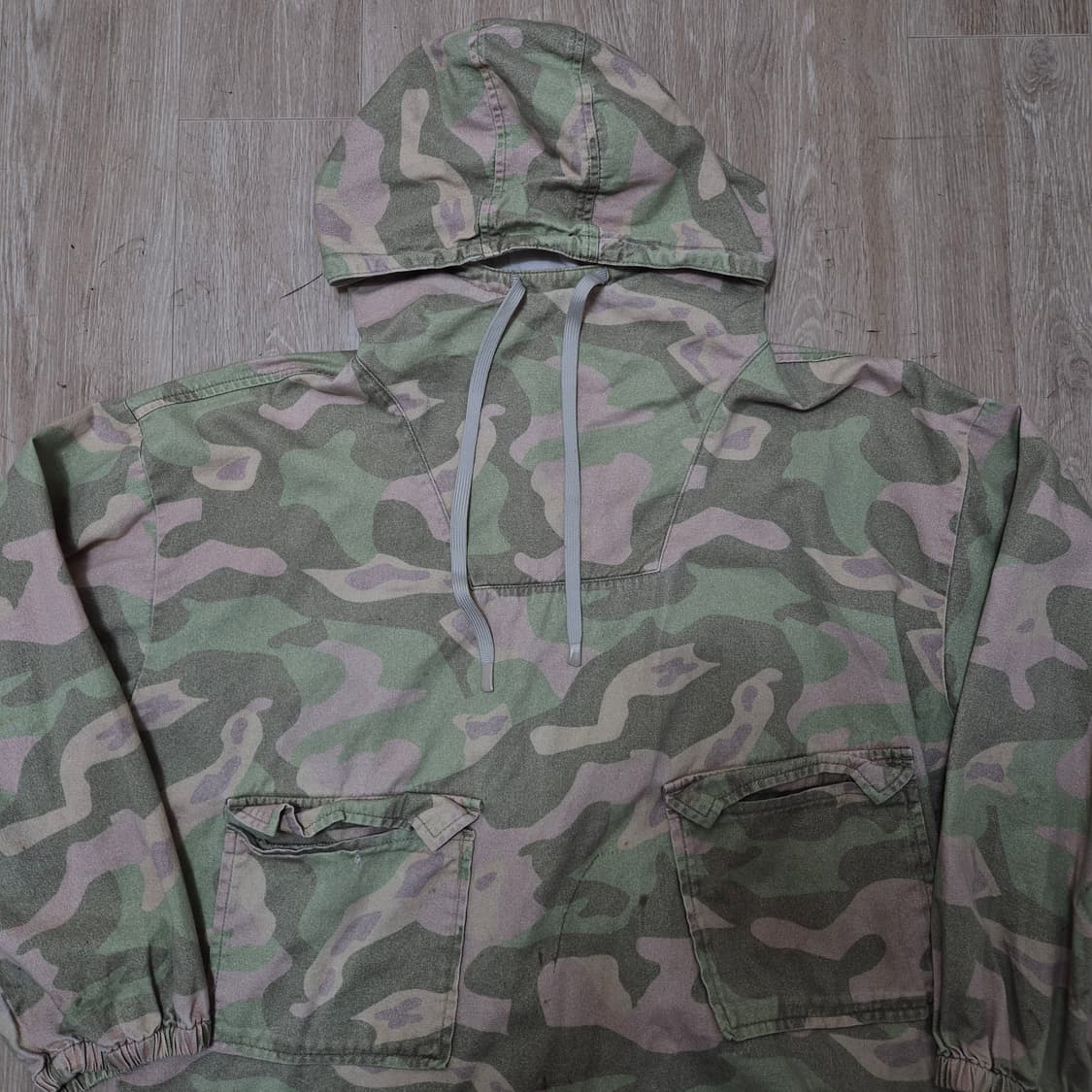 자라 카모플라쥬 밀리터리 코튼 풀오버 후드티 XL(105) 상품이미지2