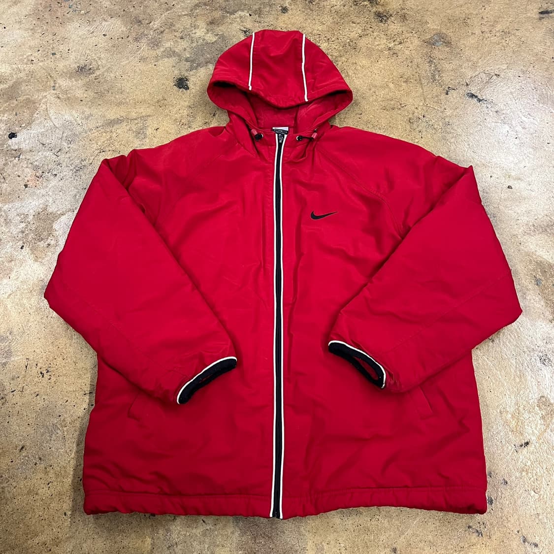 [정품/L] 나이키 레드 바람막이 후드 자켓 b18 상품이미지2