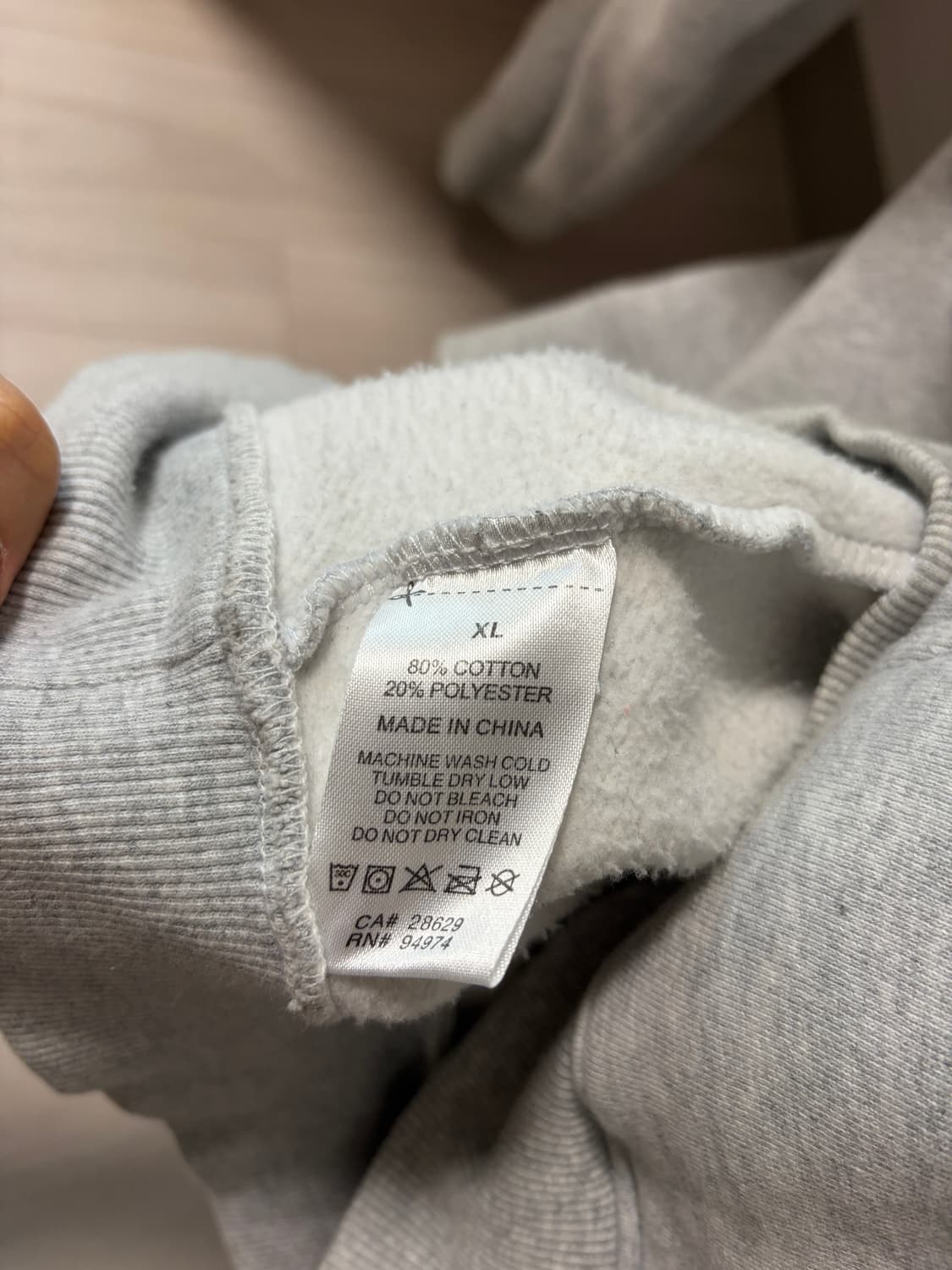 스투시 기모 후드집업 XL 그레이 상품이미지5