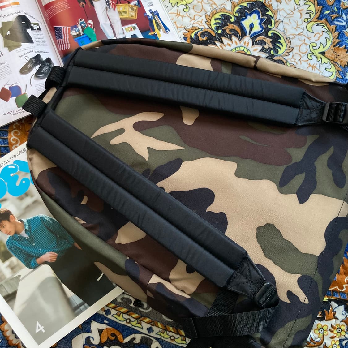 빈티지 Eastpak 이스트팩 밀리터리 카키 카모플라쥬 백팩 가방 상품이미지5