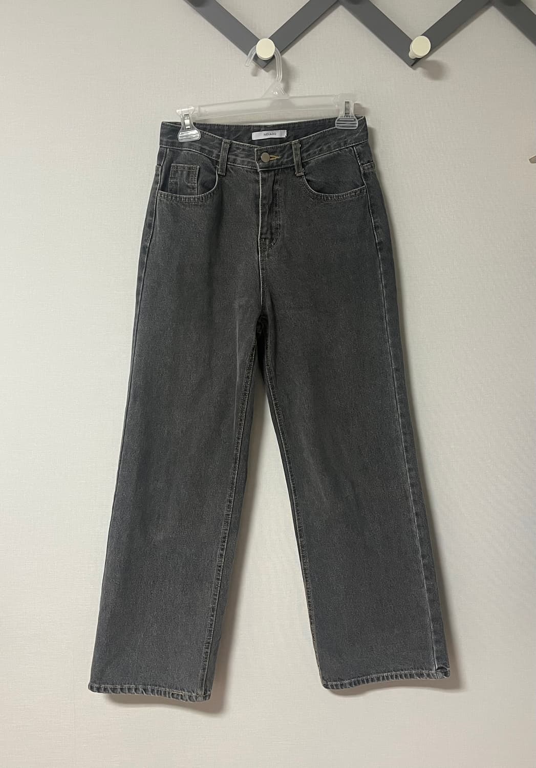 노이아고 스트레이트 루즈핏 데님 팬츠 (블랙) 상품이미지3