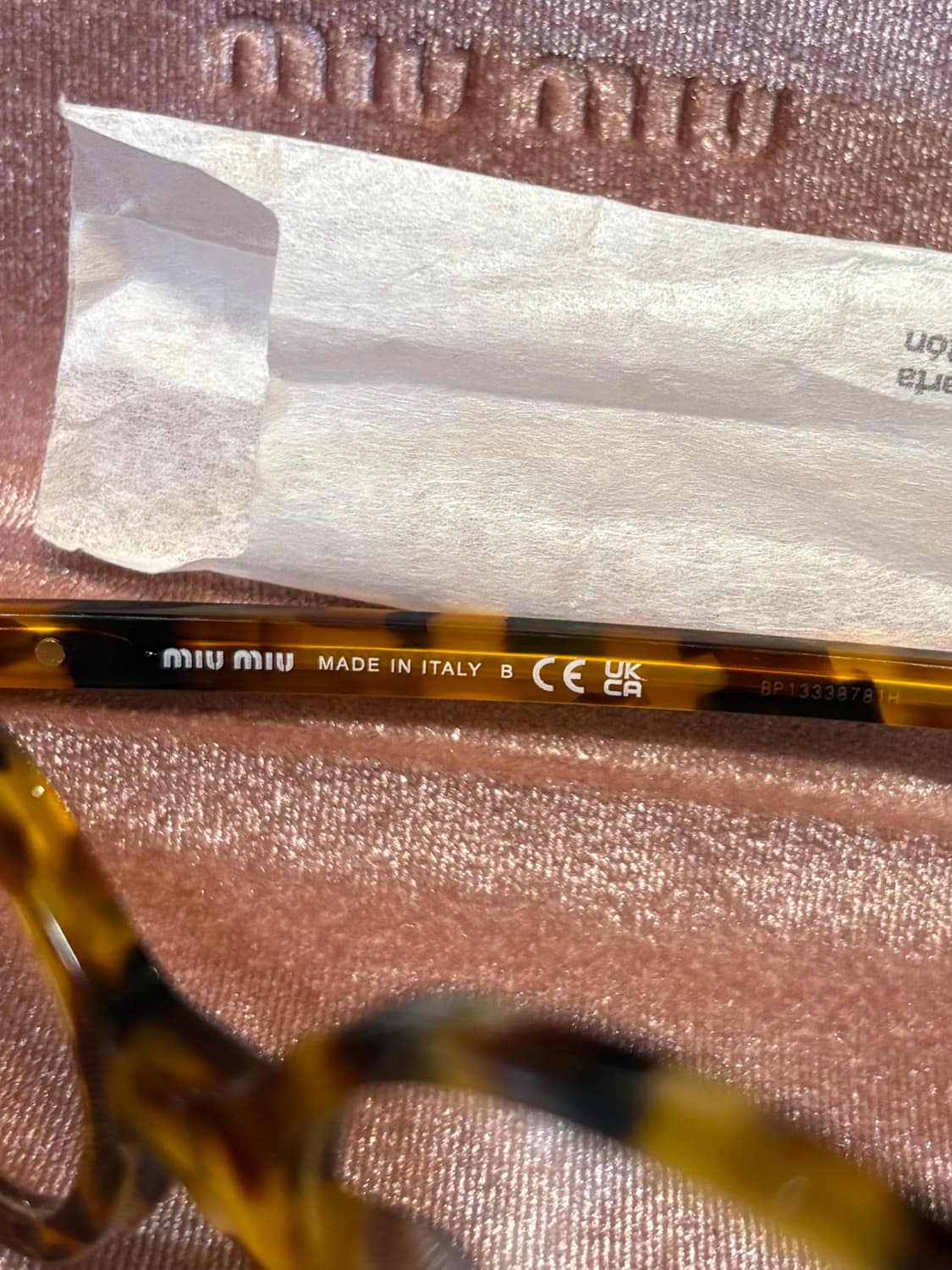 미우 미우 리가드 글라스 렌즈 라이트 하바나 아세테이트 상품이미지2