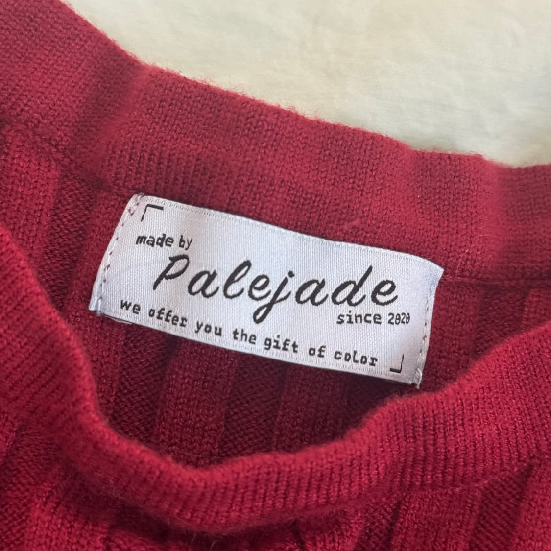 페일제이드 버건디 니트 상품이미지2
