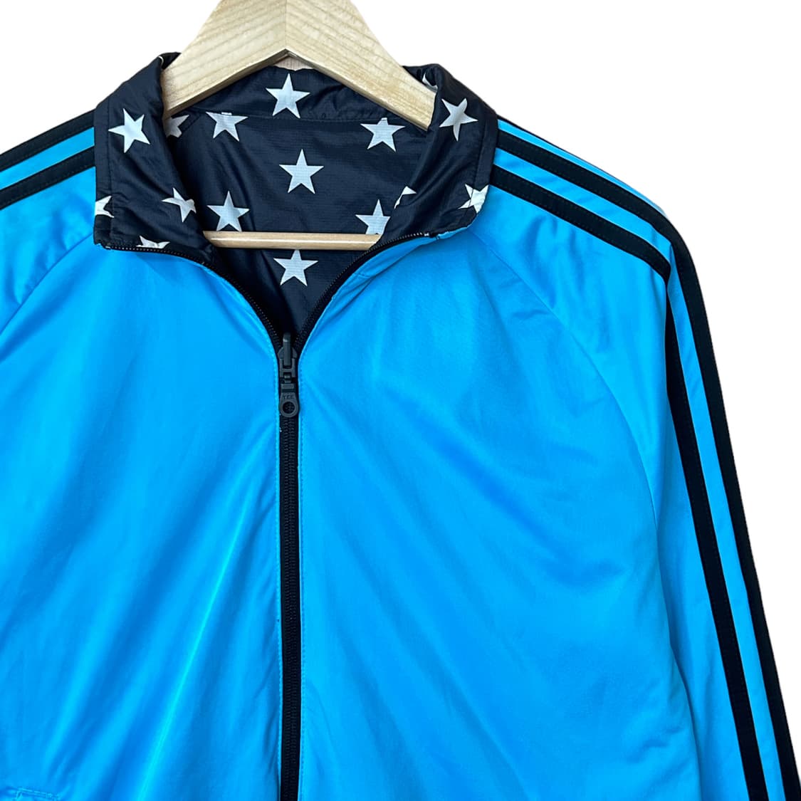 아디다스 블랙 스타 스카이블루 리버시블 트랙집업 M 상품이미지4