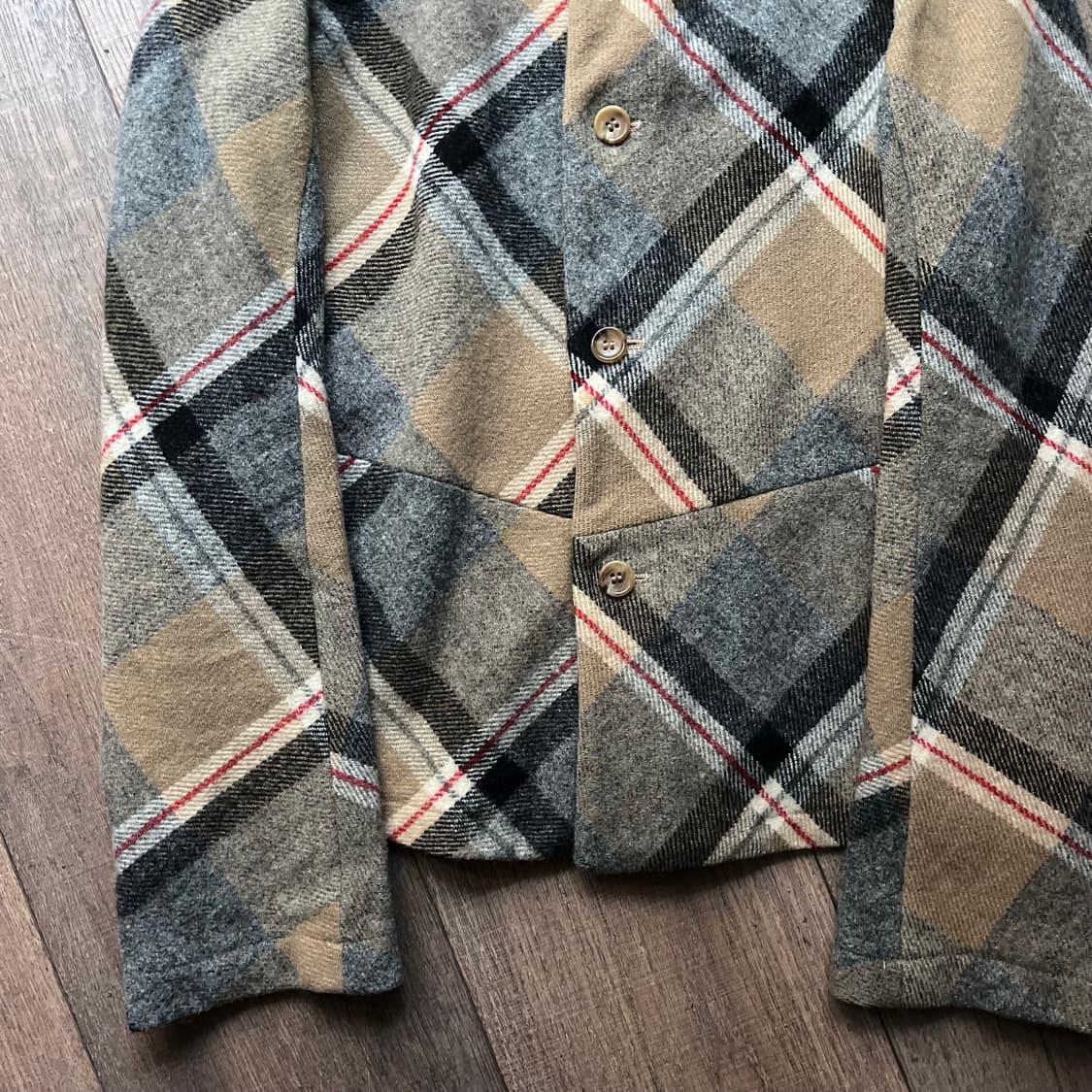 90's Check Fur Jacket 상품이미지3