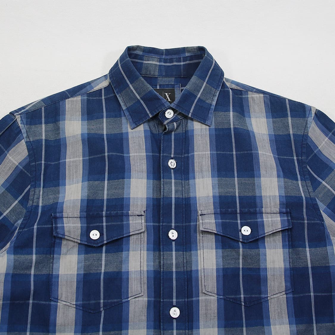 (착용컷) ARMANI EXCHANGE 체크 셔츠 (남성용 95-98) 상품이미지4