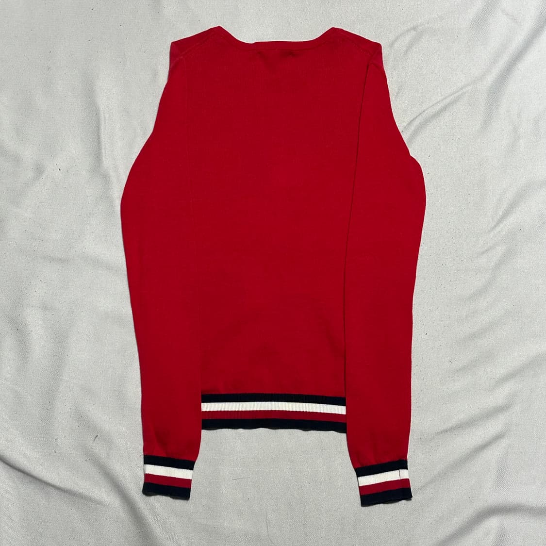 XS 타미힐피거 여성용 코튼 레드 가디건 상품이미지3