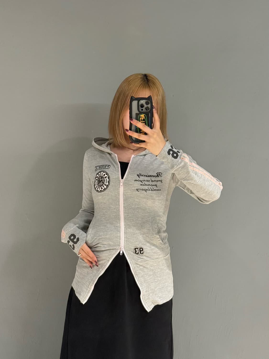 patch detail line point hood zip-up 상품이미지2