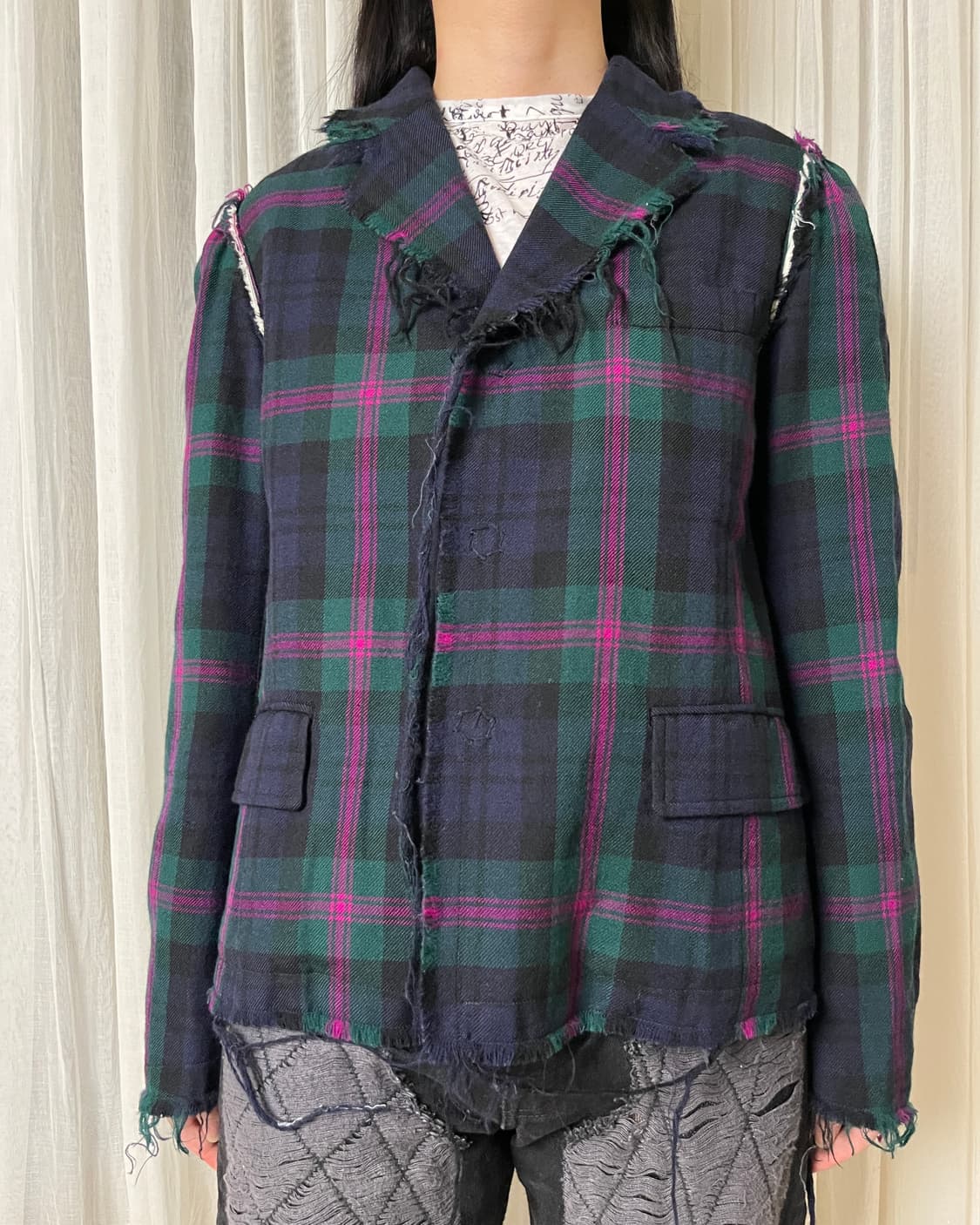 꼼데가르송 체크 컷아웃 자켓 Comme des garcons 상품이미지8