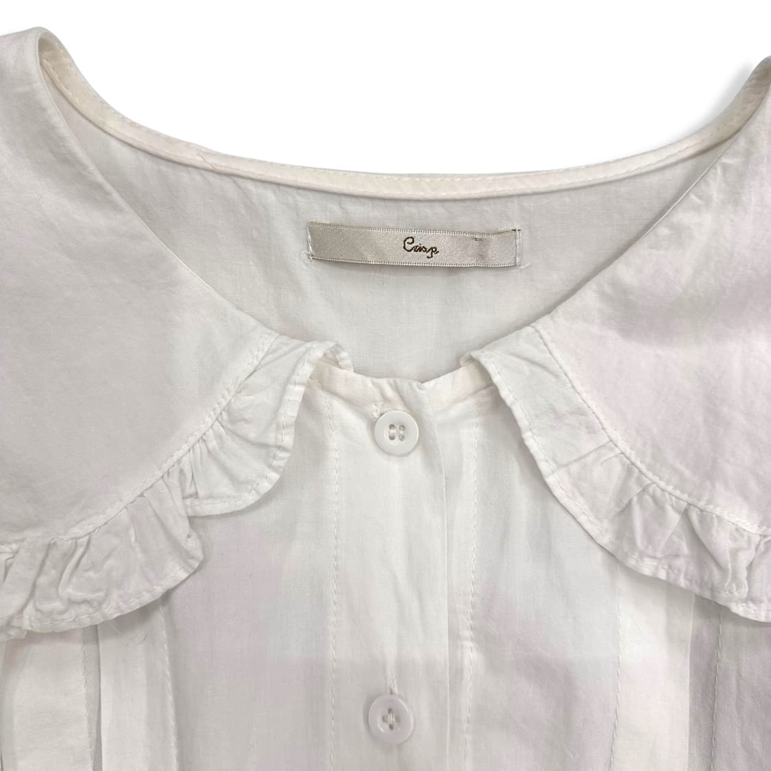 Wide Frill Neck Girlish Blouse 상품이미지6