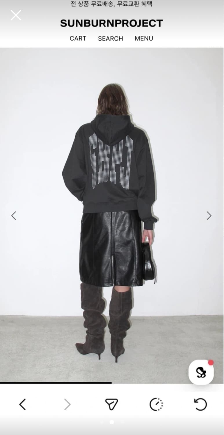 선번프로젝트 SBPJ Star Hoodie, CHARCOAL 상품이미지2