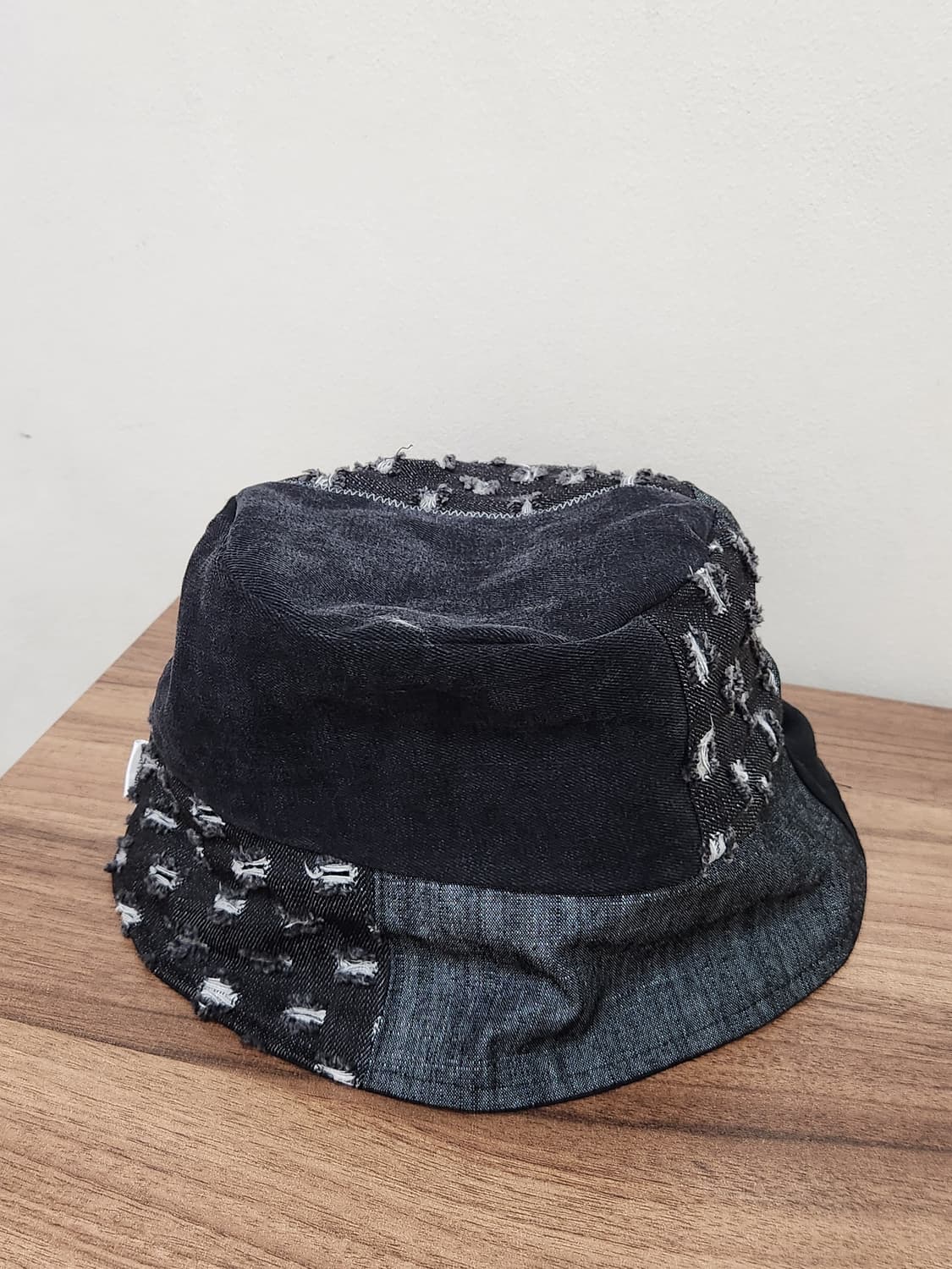 (no.2) 리버시블 패치워크 벙거지 버킷햇 Black Mix 상품이미지2