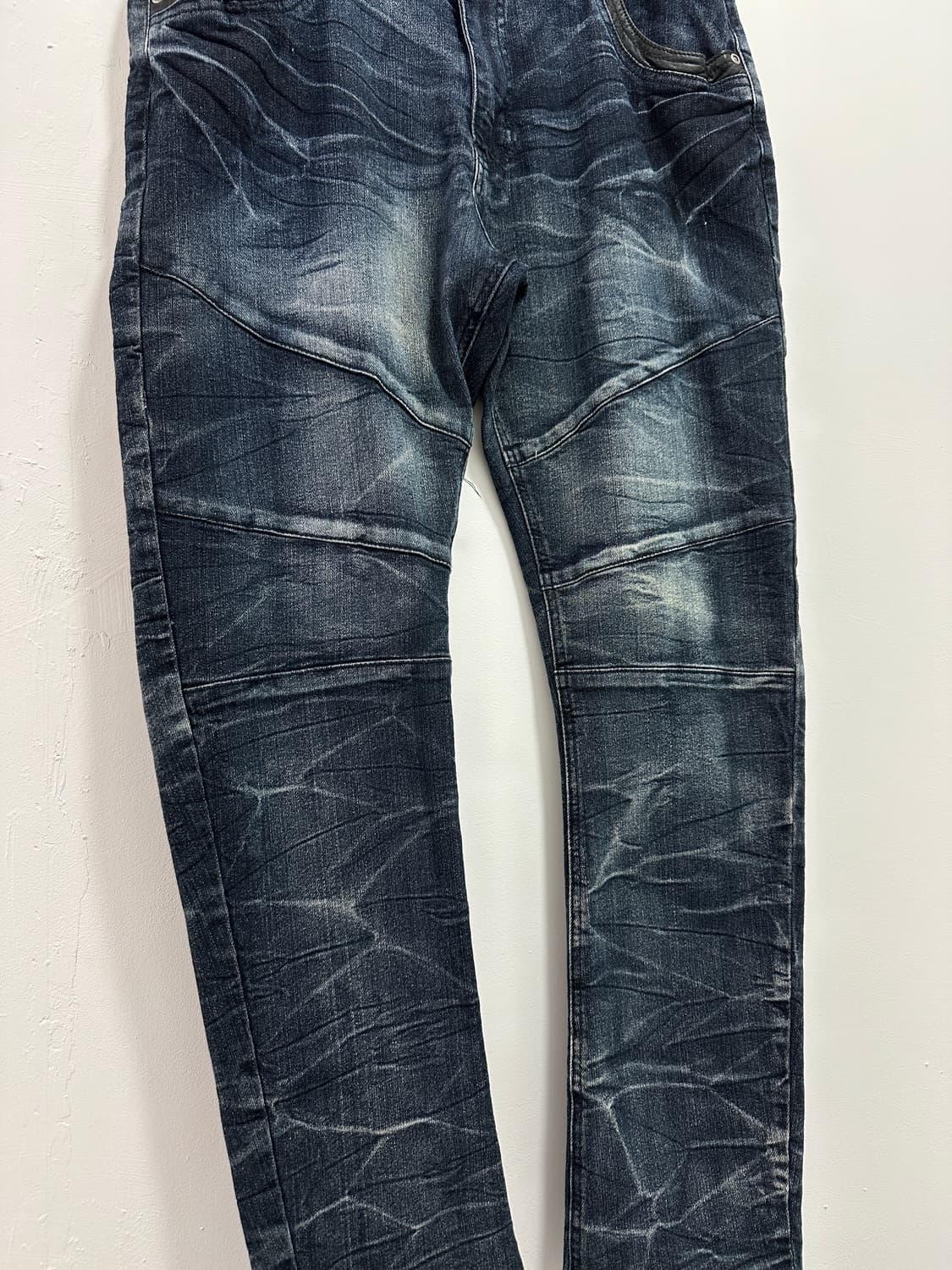 Vintage leather point fade lines biker j 상품이미지6