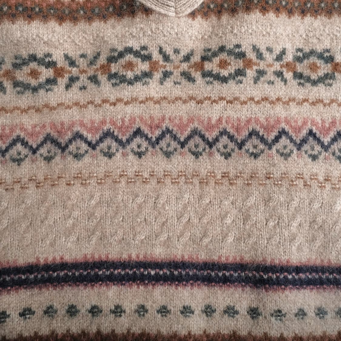 올드조 라쿤 페어아일 V넥 베스트 40(103-105)사이즈 상품이미지5