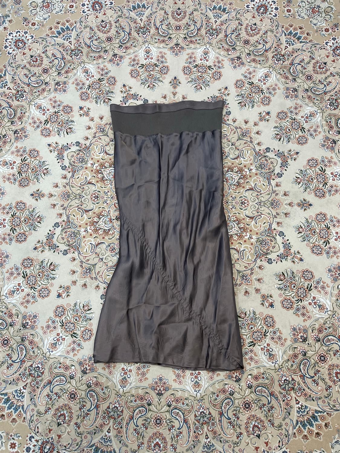 릭오웬스 13SS 밴딩 새틴 롱 스커트 치마 상품이미지1