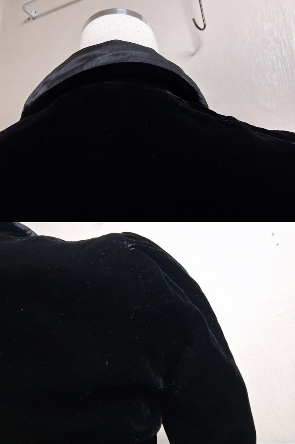 오브제 검정 벨벳숏쟈켓 여성XS 슬림형 레이욘벨벳 굿컨디션 상품이미지6