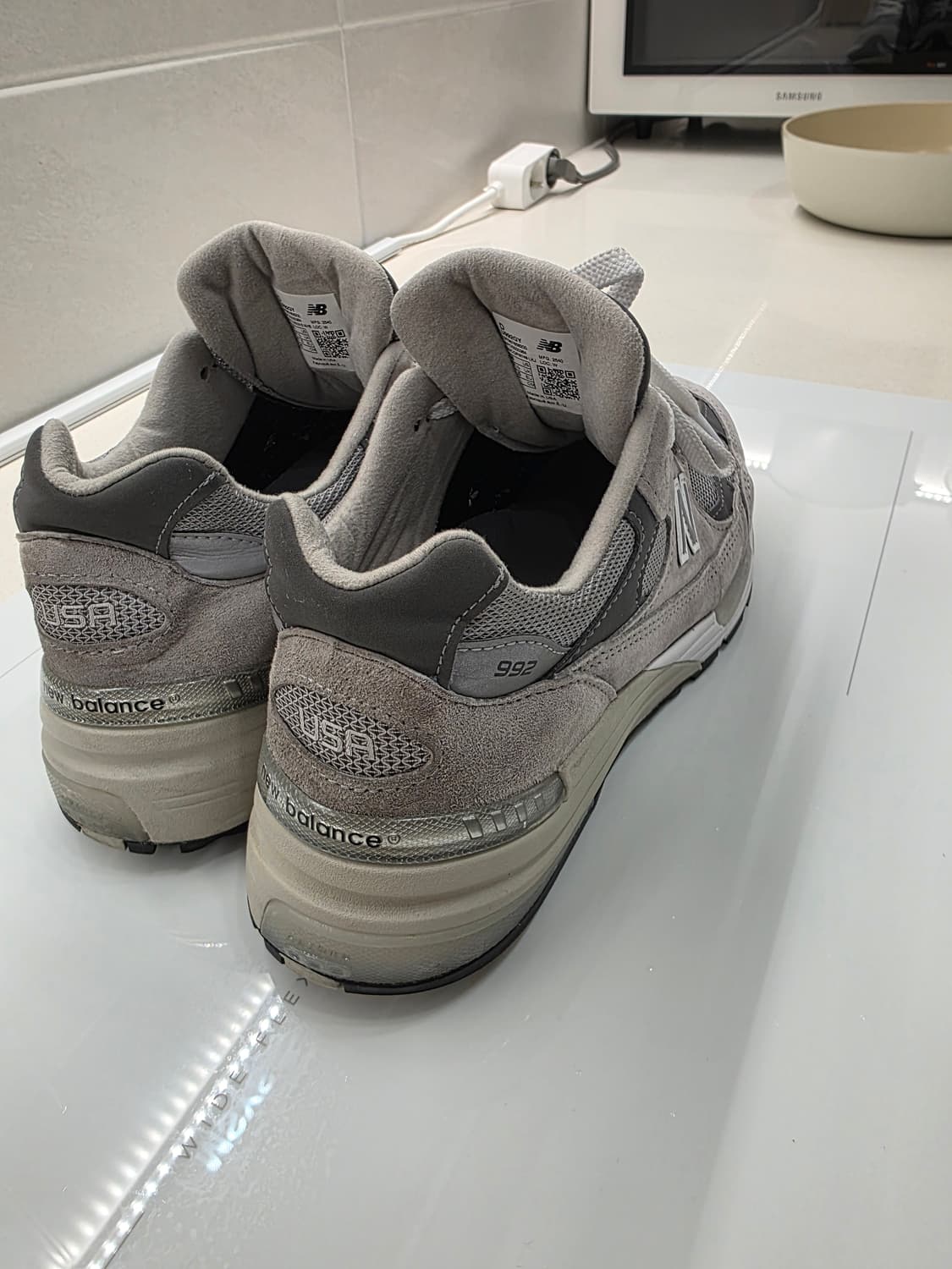 뉴발란스 992 그레이 스웨이드 운동화 260 5회착용 박스x 정품 상품이미지10