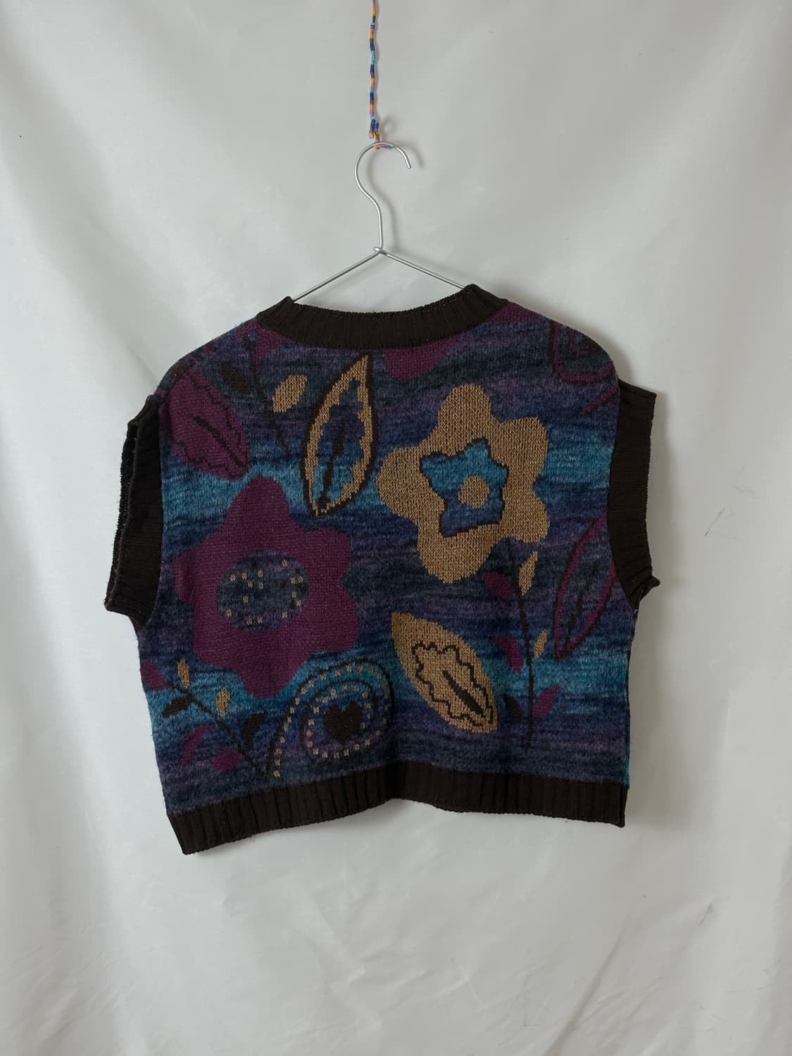 가든 패턴 니트 조끼 상품이미지4