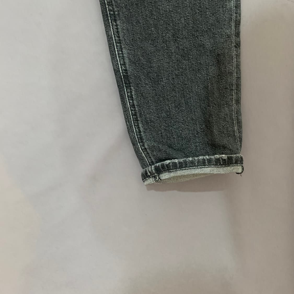 30인치 PT토리노 레게 롤업 워싱 스판 흑청 데님 청바지 상품이미지5