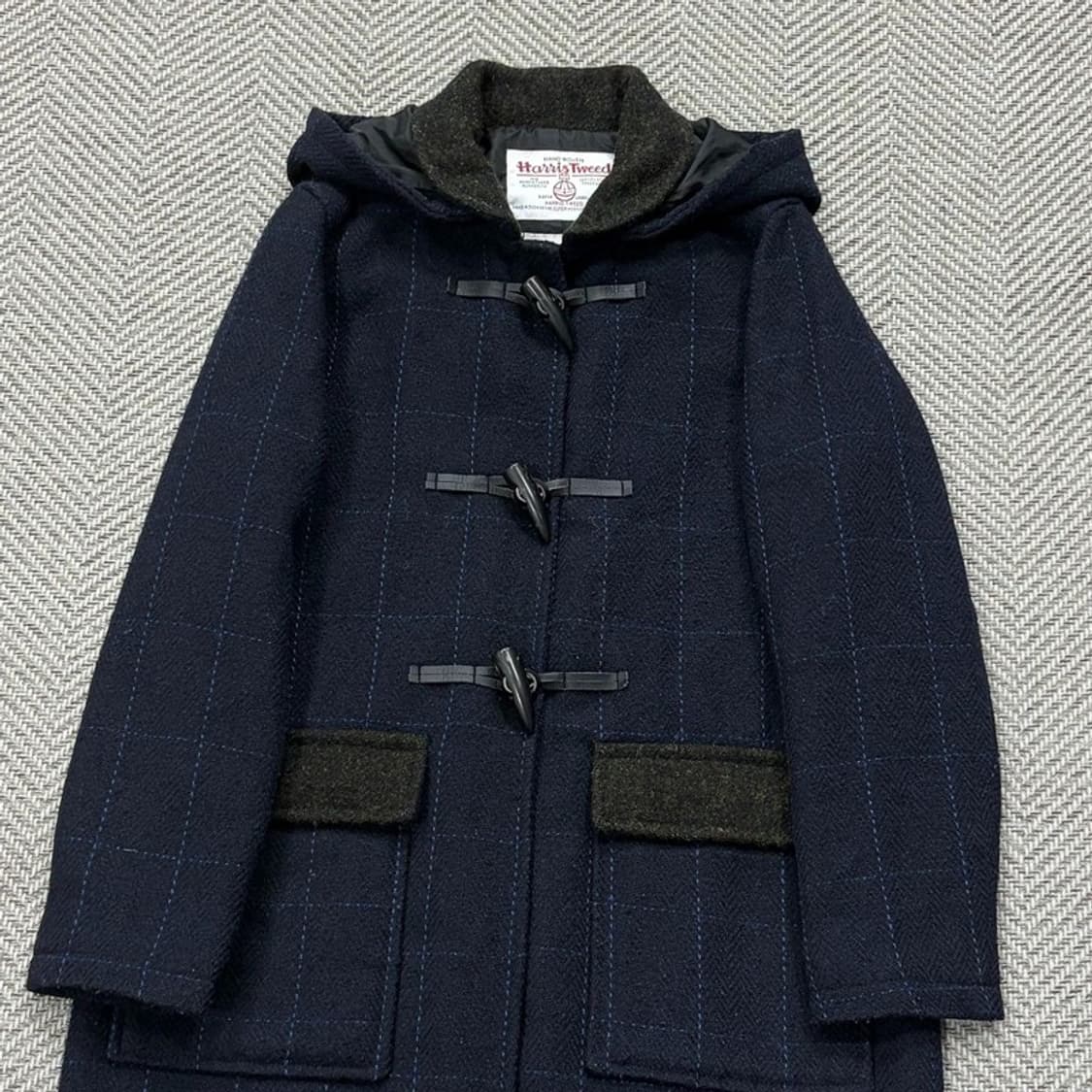 해리스트위드 체크 더플 코트 v2669 상품이미지3