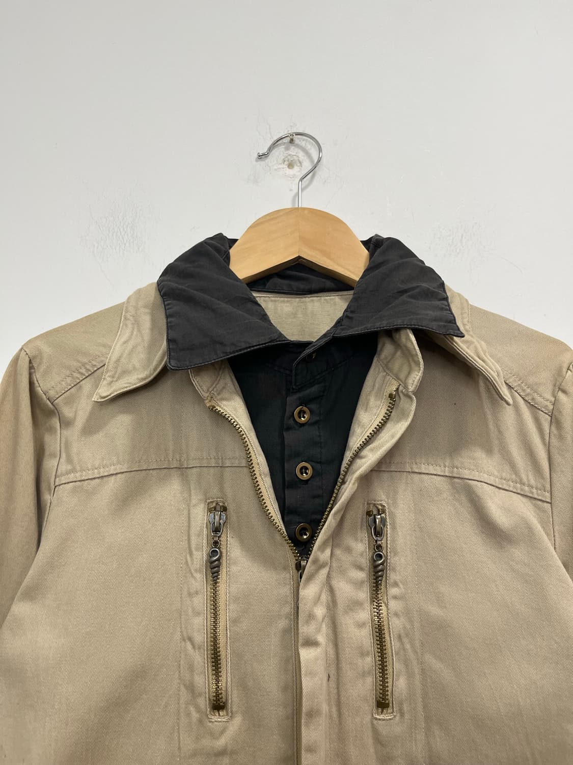 일본 빈티지 락펑크 락시크 셔츠 레이어드 집업 자켓   상품이미지3