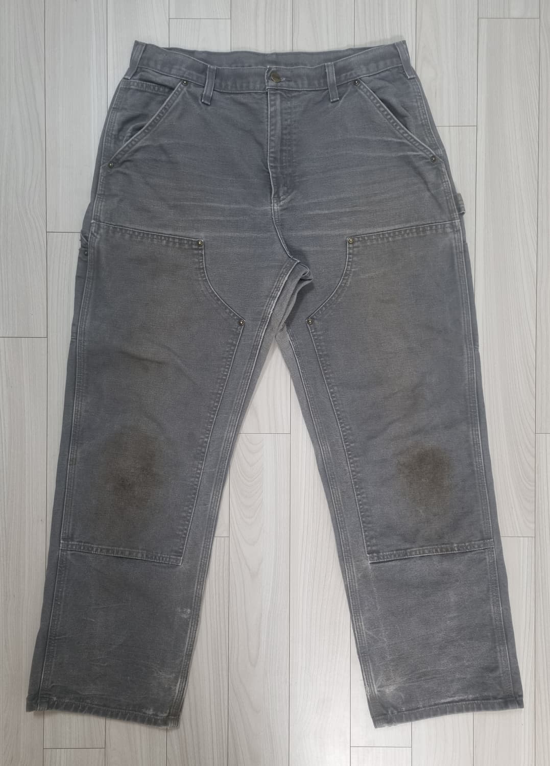 칼하트 더블니 카펜터 팬츠 B136 GVL 33X30 상품이미지1