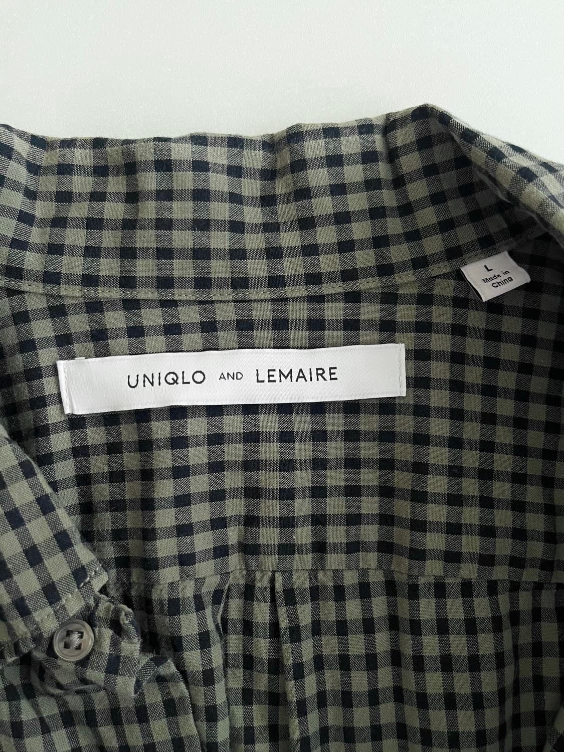 L) 유니클로 르메르 체크 셔츠 상품이미지4