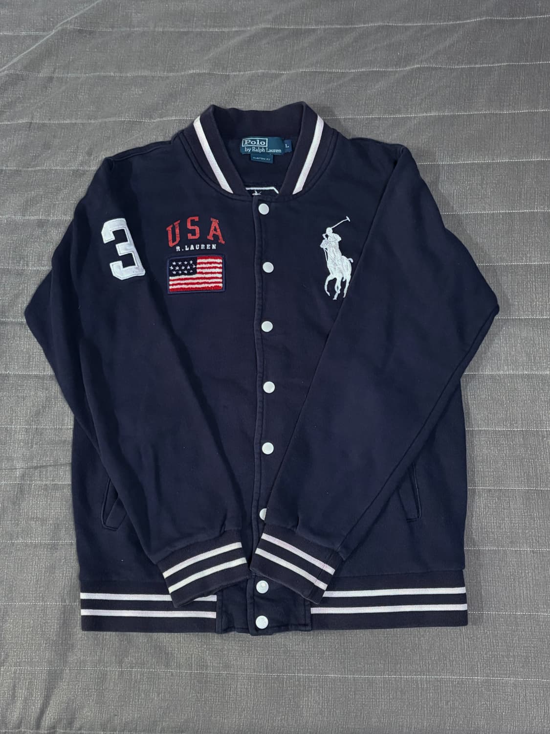대장매물)폴로 빅포니 치프키프 성조기 바시티 자켓 상품이미지2