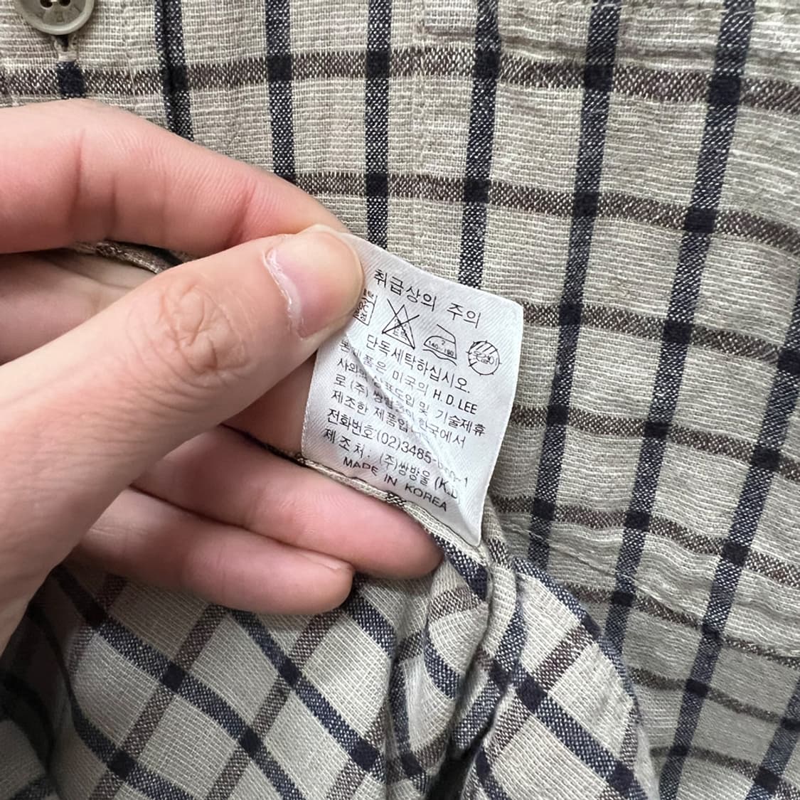 90s LEE 리 진스 쌍방울 체크 셔츠 남방 105 상품이미지5