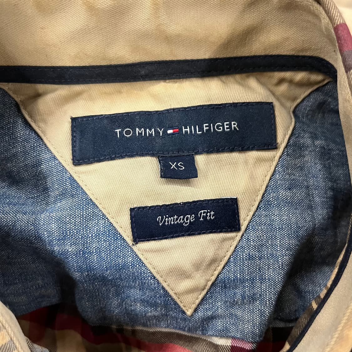 [정품/XS] 타미힐피거 체크 셔츠 빈티지핏 b15 상품이미지5