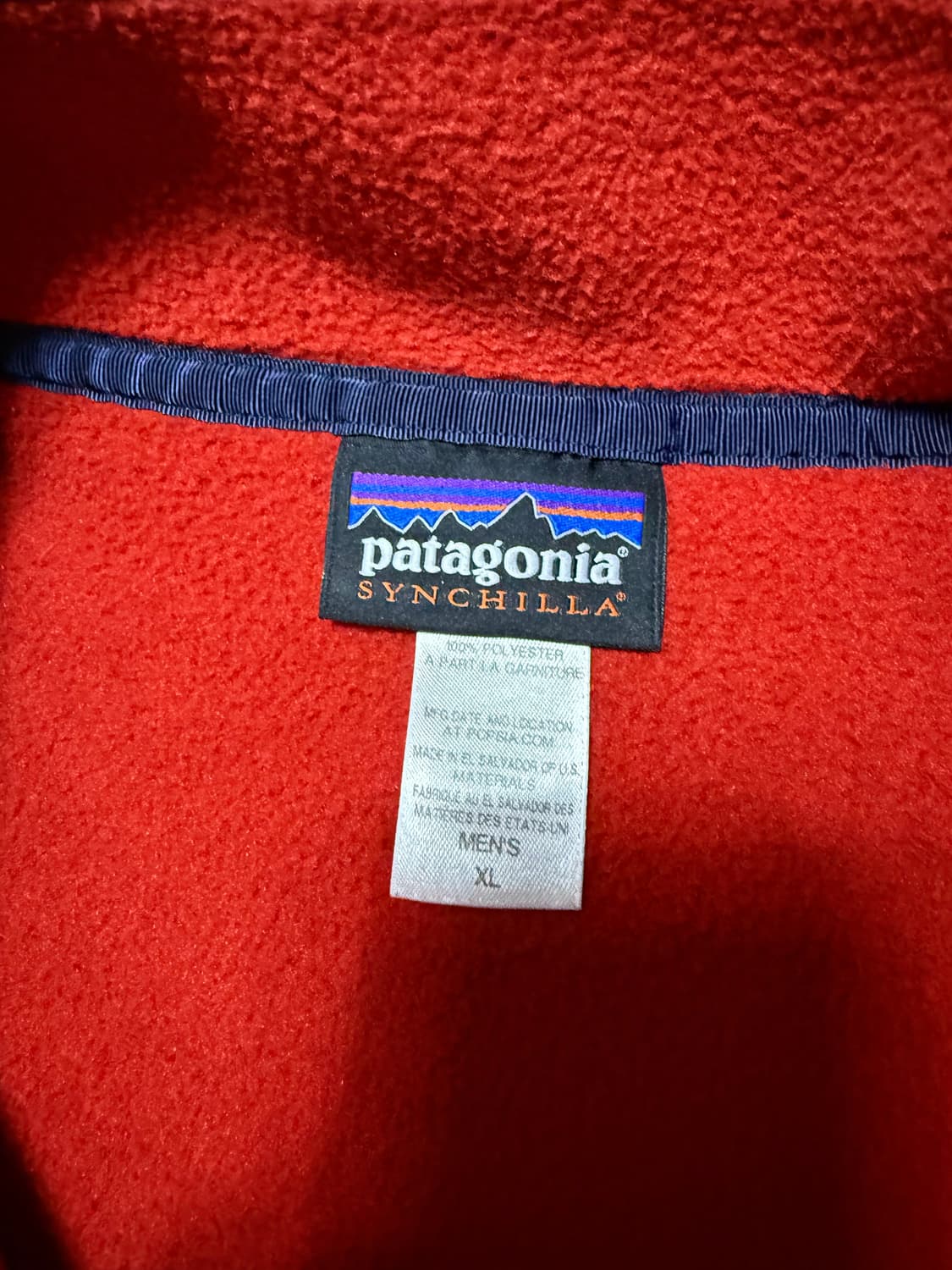 XL 파타고니아 신칠라 레드 포켓 블루 상품이미지5