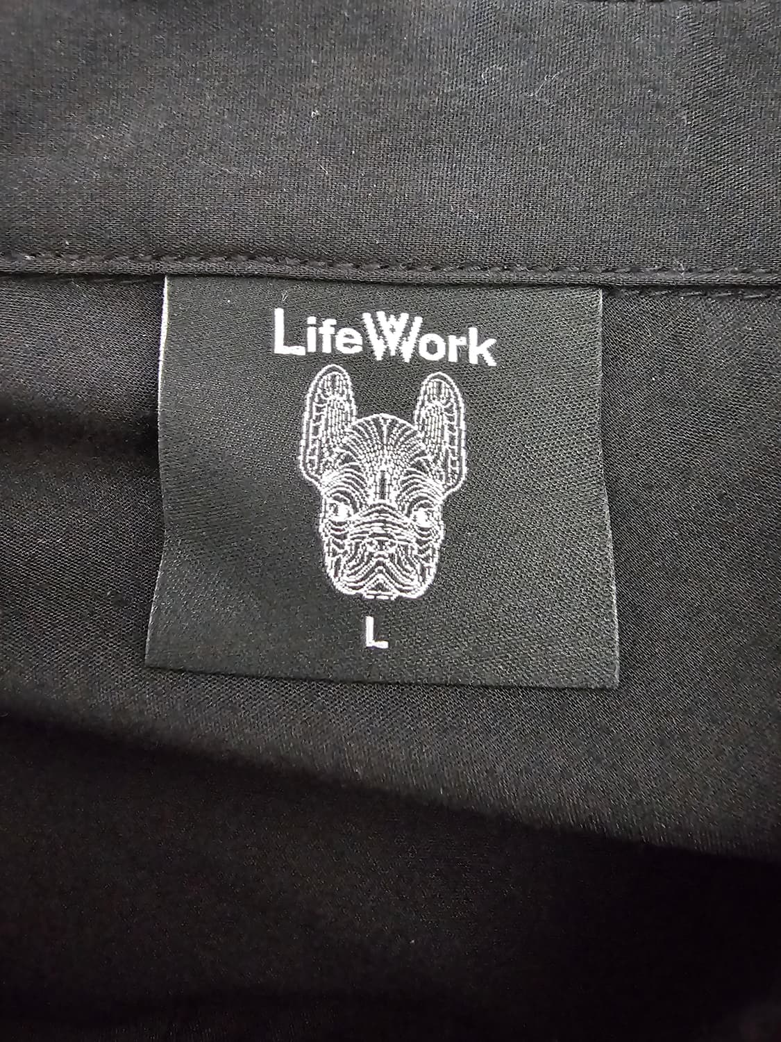 라이프워크 블랙 오버핏 셔츠 L 상품이미지3