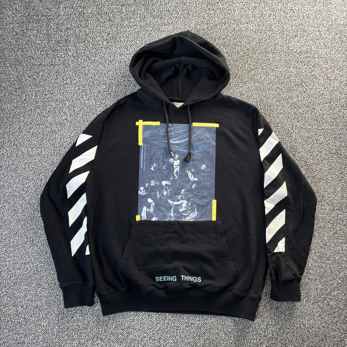 오프화이트 카라바조 후드티 (L) 상품이미지1