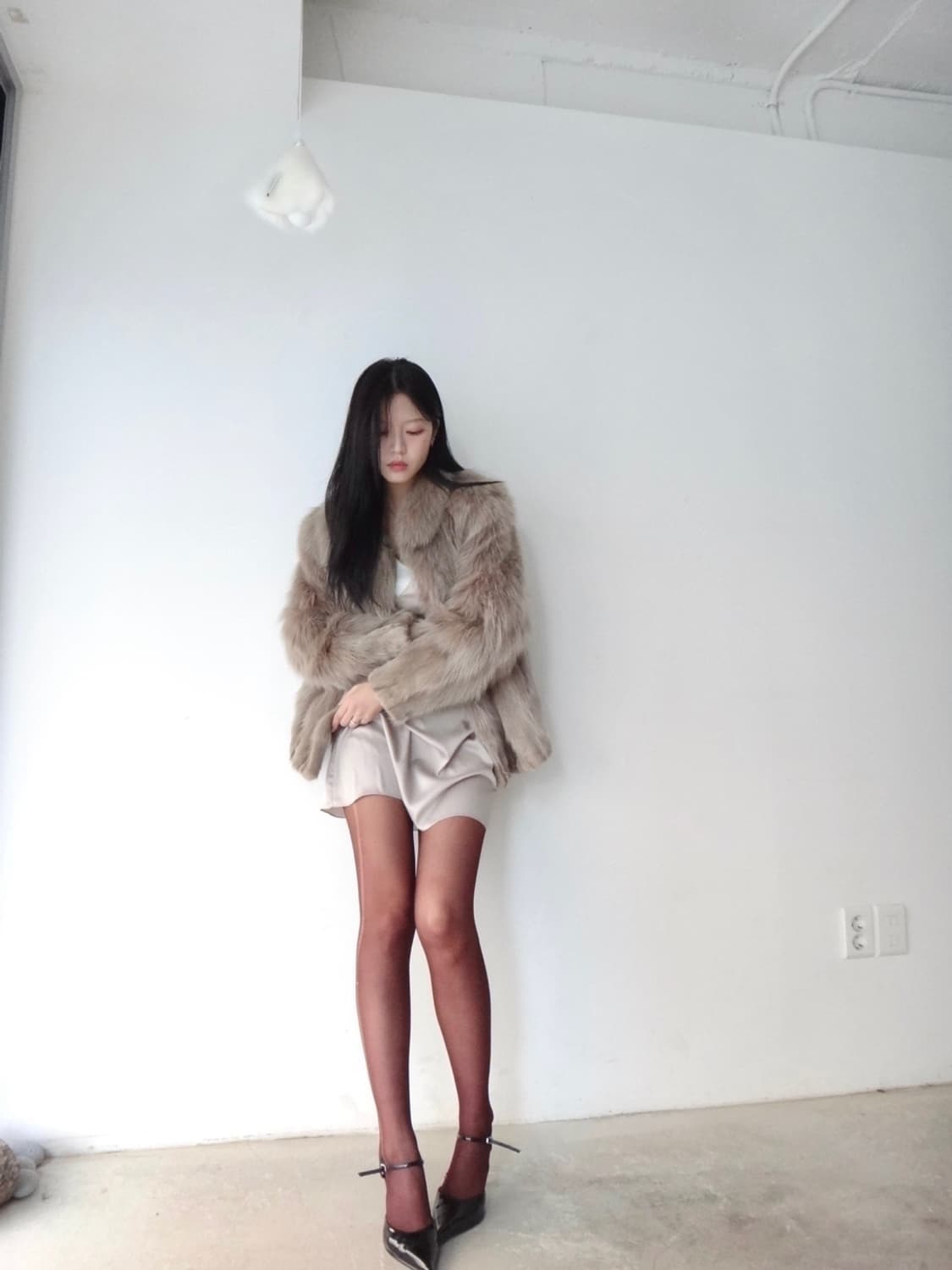 Bagle fur jacket / beige 상품이미지5