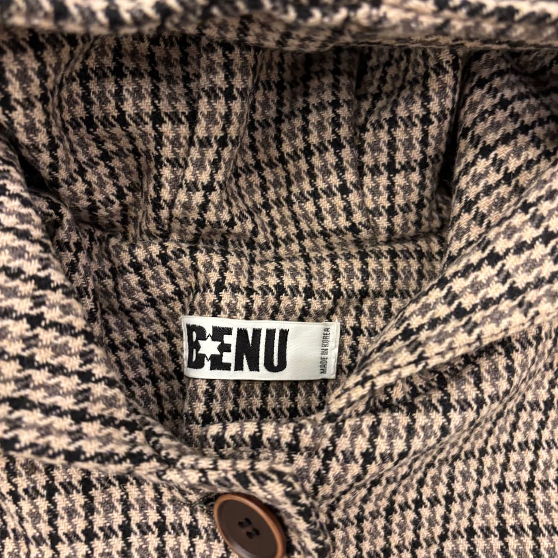 빈티지 하운드투스 체크 우먼 후드 코트 상품이미지3